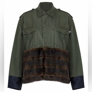 Harvey Faircloth Military faux fur jacket